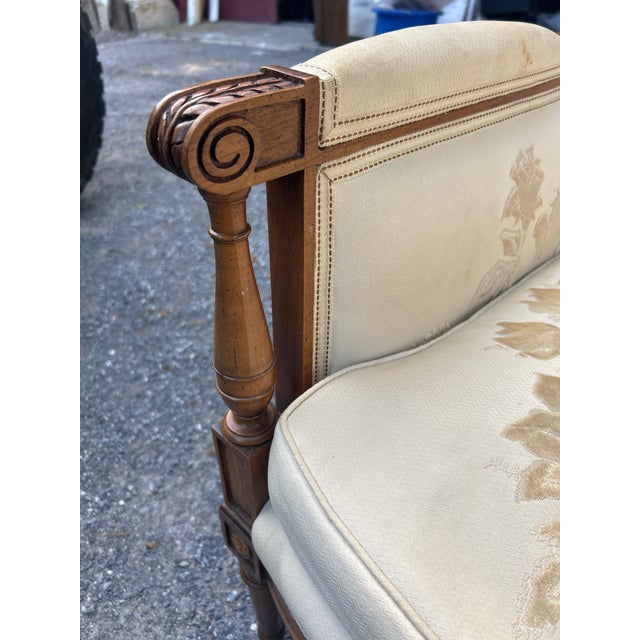 French Mid-Century Louis XVI Revival Bergère Armchairs - A Pair For Sale - Image 3 of 17