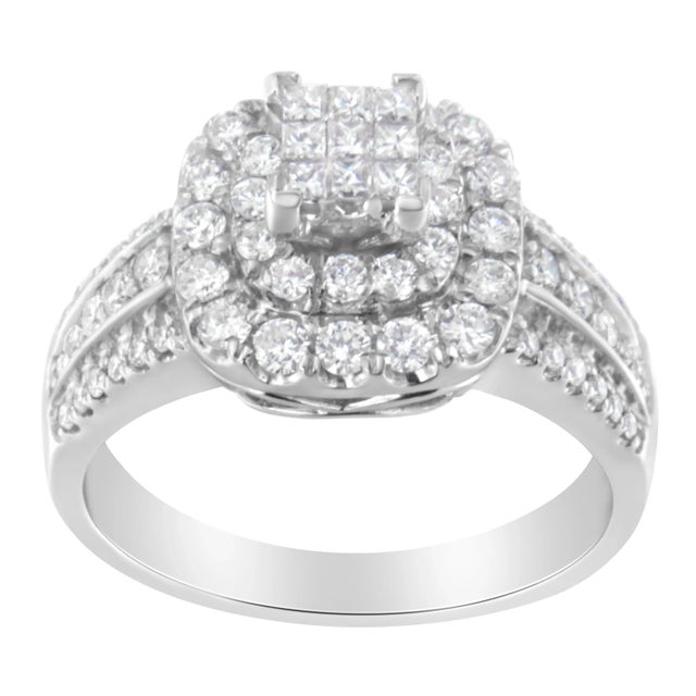 Introducing a traditional touch, this cushion cut fashion ring represents a vintage style. Featuring a cushion cut midst...
