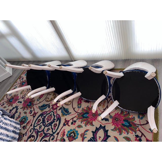 1980s Venetian Grotto Style 4 Shell Back Dining Chairs For Sale - Image 9 of 9
