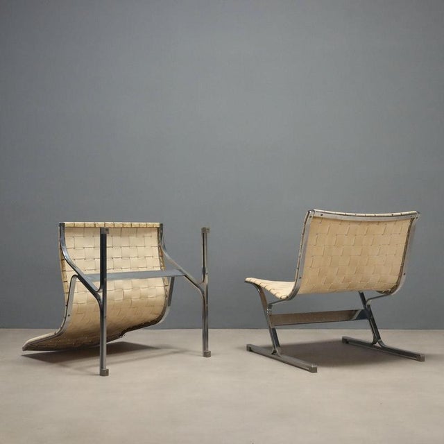 White PLR 1 Lounge Chairs by Ross Littell for ICF, Set of 2 For Sale - Image 8 of 9