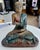 Antique Burmese Buddhist Monk Polychrome Wood Carving Statue For Sale - Image 18 of 18