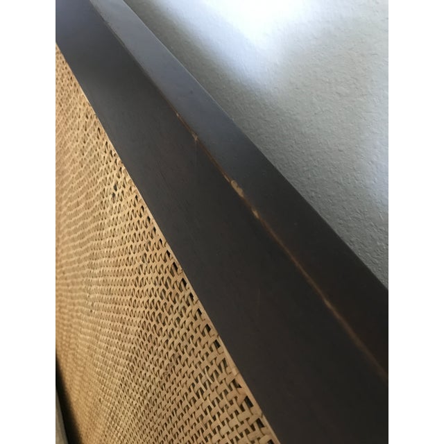 Carved Mahogony Four Poster Bed With Cane Headboard For Sale - Image 9 of 11