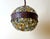 Metal Art Nouveau Austrian Amber and Clear Chunk Glass Globe Pendant, 1910 For Sale - Image 7 of 18