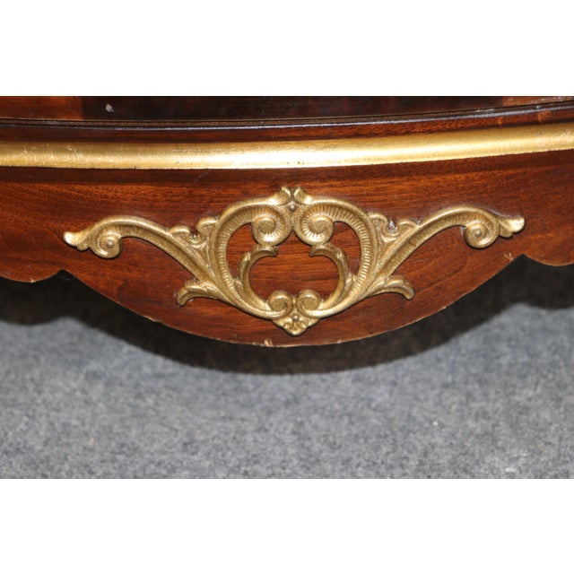 Traditional Pair e.j Victor Regency Style Brass Mounted Marble Top Commodes For Sale - Image 3 of 9