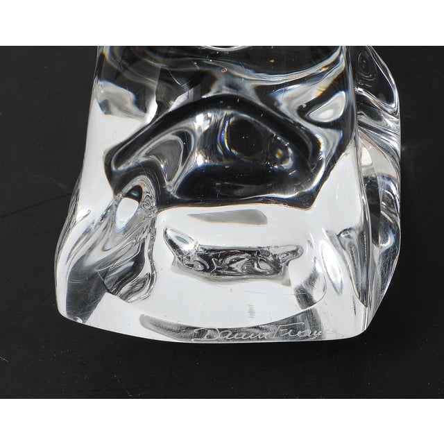Daum 1970's Daum France Crystal Glass Candle Holders - A Pair For Sale - Image 4 of 12