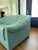 Vintage 1988 Hickory Tavern Furniture Co for Lane Powder Blue Leather Sofa | Soft Curve Postmodern Lounge Couch For Sale - Image 6 of 13