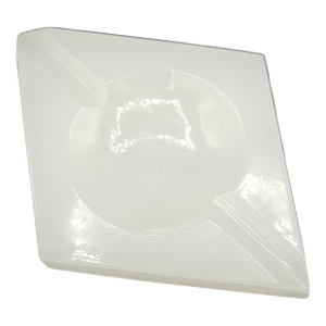 Vintage Alabaster Playing Card Symbol Diamond Shaped Ashtray