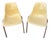 Pair of Vintage 1960s Howell Yellow Fiberglass Stacking Chairs For Sale