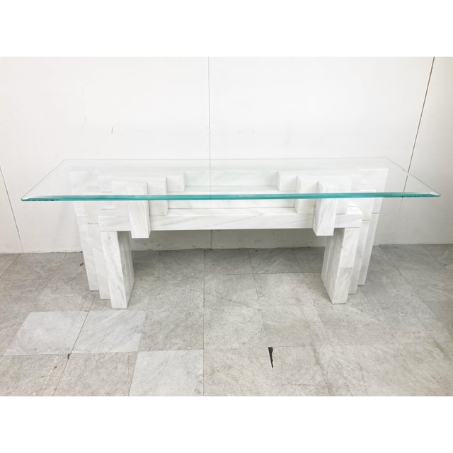Marble Console Table, 1980s For Sale - Image 4 of 10