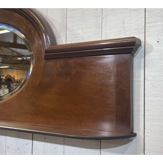 Early 20th Century English Mahogany Shelf with Beveled Mirror For Sale - Image 6 of 12