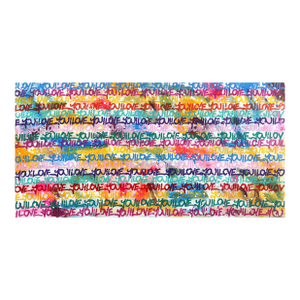 Happiness Is What Matters - Colorful Abstract Street Art Painting Original Artwork by Amber Goldhammer