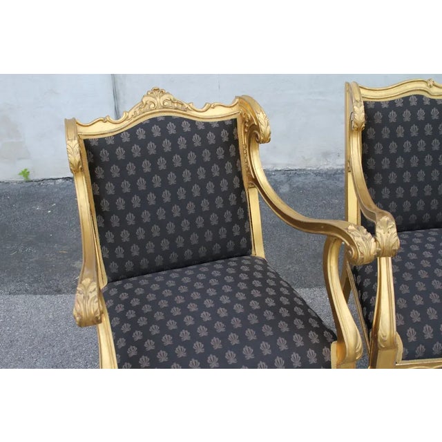 Antique 19th Century French Louis XV Gilded Living Room, Parlor Set- 3 Pieces For Sale - Image 10 of 10