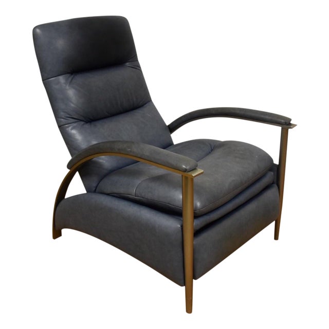 Ethan Allen Modern Leather Recliner Chairish