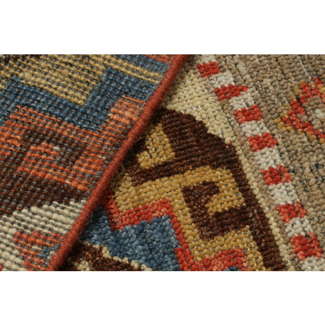 Textile Rug & Kilim’s Tribal Style Rug With Primitivist Geometric Pattern and Medallions For Sale - Image 7 of 7