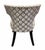 Modern Klismos Ebonized & Silk Upholstered Chair, 1 of 2 Available For Sale In Los Angeles - Image 6 of 8