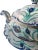 Vintage Italian Hand-Painted Majolica Soup Tureen With Underplate – Faenza Pottery, Blue and Green Floral Design, Italy, Mid-Century European Ceramic For Sale In Miami - Image 6 of 9