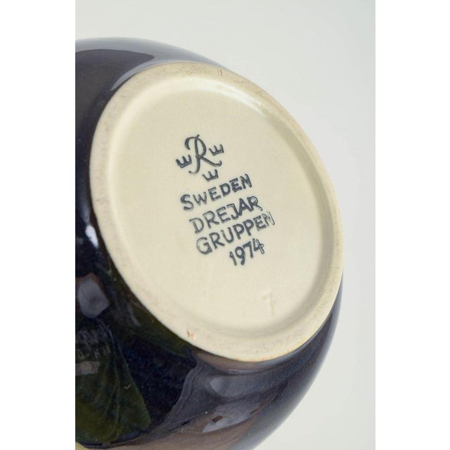 Stoneware Vase with Spiral Decoration from Rörstrand / Drejargruppen, 1974 For Sale - Image 4 of 5