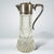 Art Nouveau Vintage Silverplate and Pressed Glass Claret, Carafe, Pitcher For Sale - Image 3 of 9