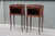 Set of two french Louis XV style side tables nightstands. Parisian work of the middle of the XXth century made from solid...