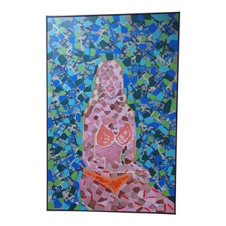 California Dreamin Abstract Acrylic by Mullin, Signed in Verso For Sale