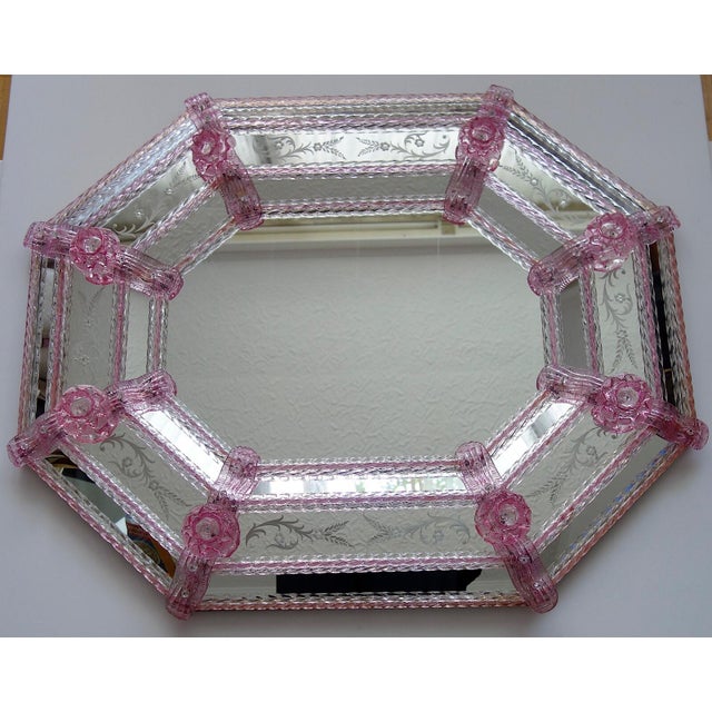 Antique Murano Floral Mirror, 1930s For Sale - Image 9 of 10