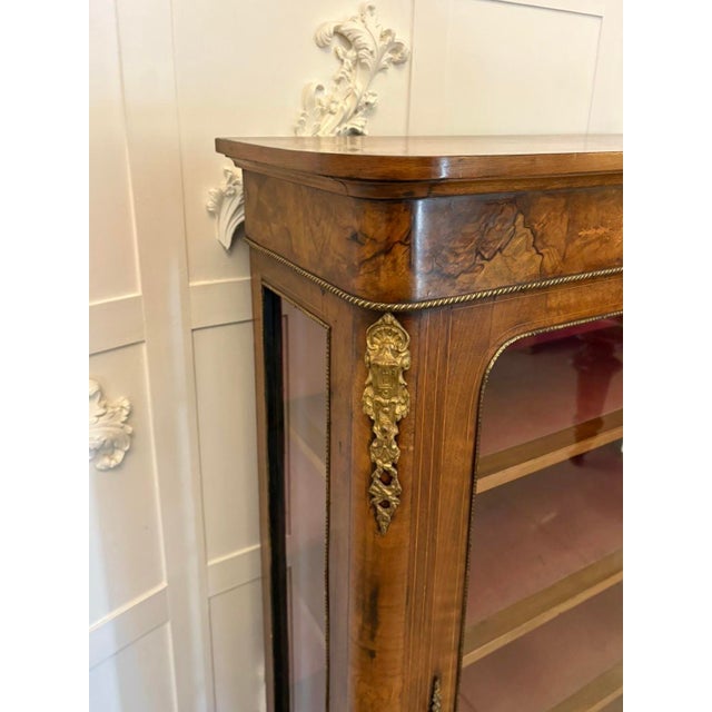 Antique Victorian Inlaid Burr Walnut Pier Cabinet, 1860 For Sale - Image 9 of 13