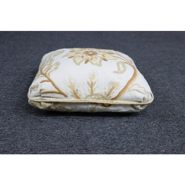 Decorative Crewelwork Pillow For Sale - Image 4 of 8
