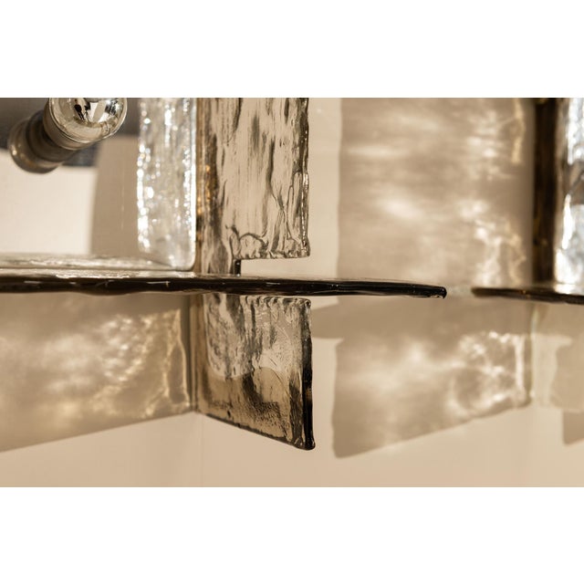 LP 256 Wall Lamps in Crystal and Tobacco by Carlo Nason for AV Mazzega, Italy, 1970s, Set of 4 For Sale - Image 15 of 17