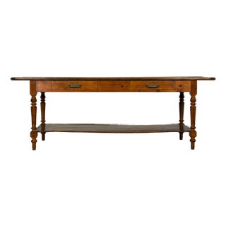 Late 19th Century French Provincial Pine Draper’s Table or Kitchen Island For Sale
