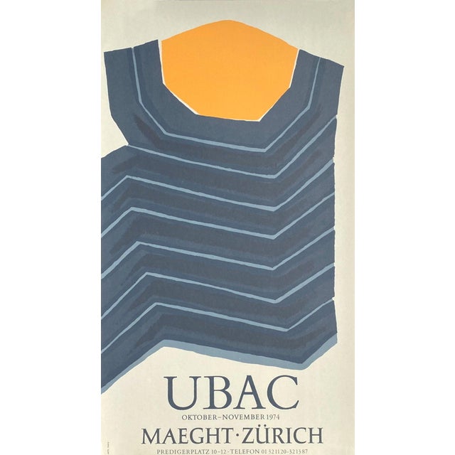 Mid-Century Modern 1974 Raoul Ubac Maeght Zürich Exhibition Lithograph Poster For Sale - Image 3 of 3