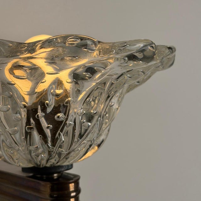 Sculptural Murano Glass Bullicante Wall Sconce from Barovier & Toso, 1940s For Sale - Image 9 of 14