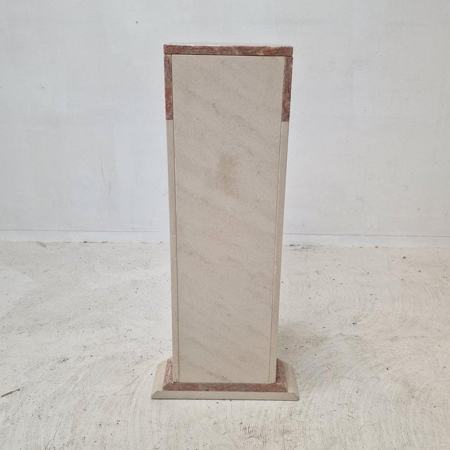 Italian Marble Pedestal, 1980s For Sale - Image 9 of 15