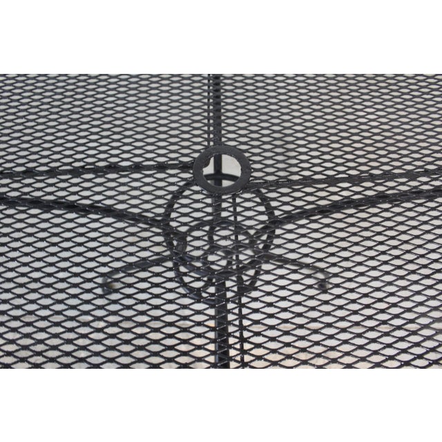 Black Vintage Woodard Outdoor Iron Table and 4 Chairs For Sale - Image 8 of 13