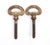 Traditional style mirror screws with a brass knob and a steel screw. Good condition with surface wear and rust from prior...