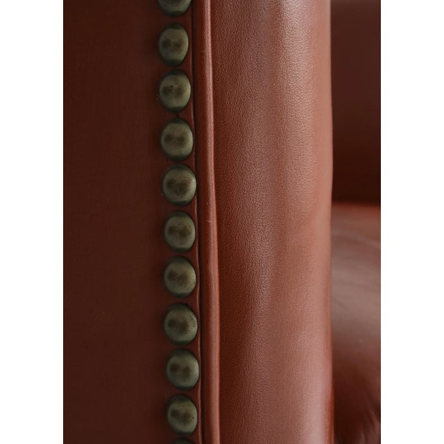 Danish Modern Easy Chair in Leather and Beech by Mogens Lassen for Fritz Hansen, 1940s For Sale - Image 14 of 18