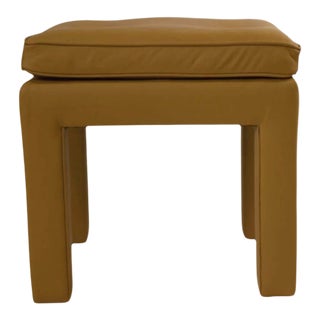 Lillian August Leather Square Ottoman For Sale