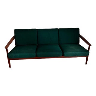 Vintage Danish Three-Seater Sofa in Teak, 1960s For Sale