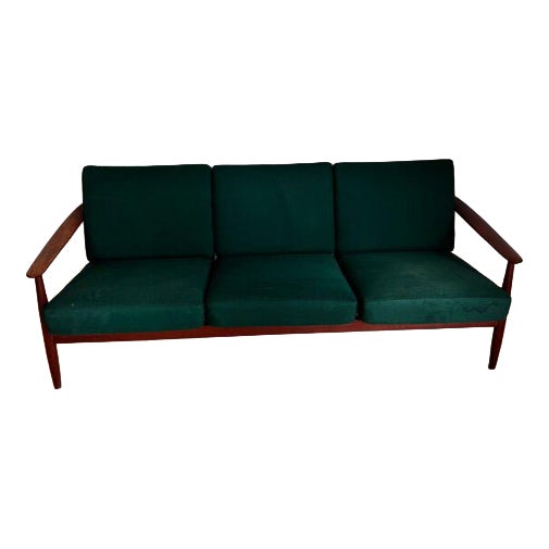 Vintage Danish Three-Seater Sofa in Teak, 1960s For Sale
