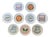 French Provincial Cheese Plate Service from Saint Amand, 1970s, Set of 9 For Sale