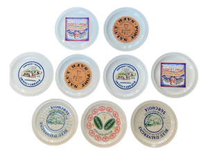 French Provincial Cheese Plate Service from Saint Amand, 1970s, Set of 9