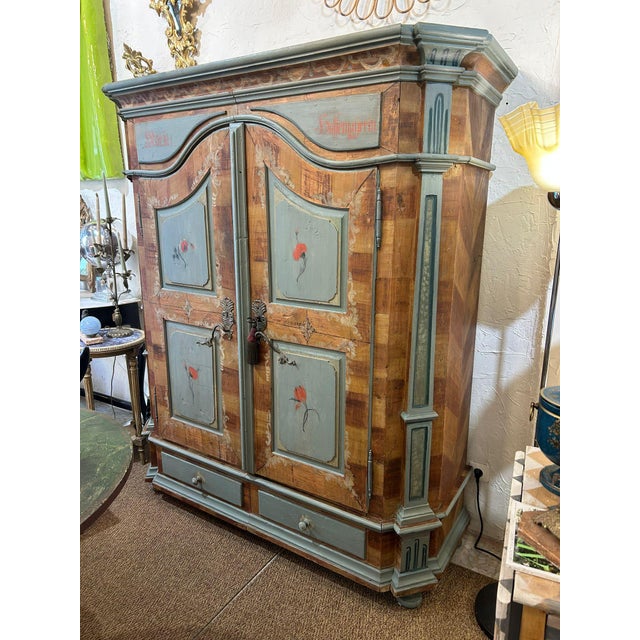Austrian Wedding Armoire, 18th Century For Sale - Image 6 of 18
