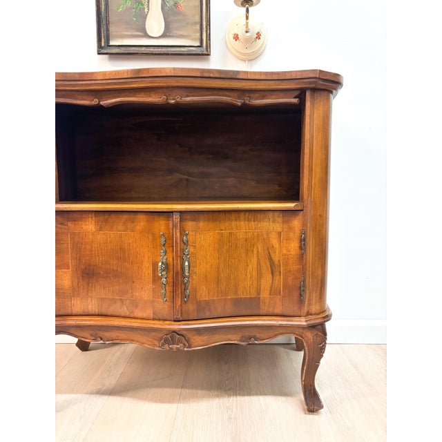 Wood Vintage French Provincial Walnut Side Cabinet / Nightstand For Sale - Image 7 of 9