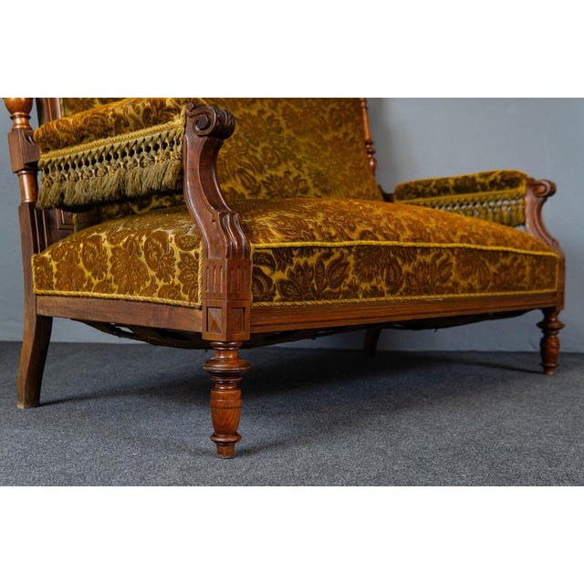 Gründerzeit Sofa and Armchairs, Late 19th Century, Set of 3 For Sale - Image 9 of 18