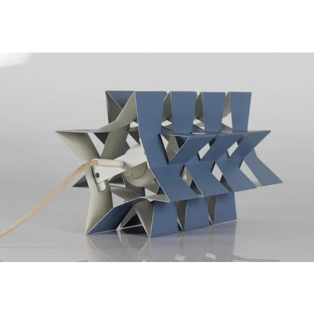 Metal Danish Geometric Metal Pendant Light in the Style of Niels Esmann and Poul Gernes, 1970s For Sale - Image 7 of 8