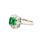 Superb Colombian Emerald Diamond Platinum Halo Ring, Gia Certified, Size 6.25 For Sale In Los Angeles - Image 6 of 8