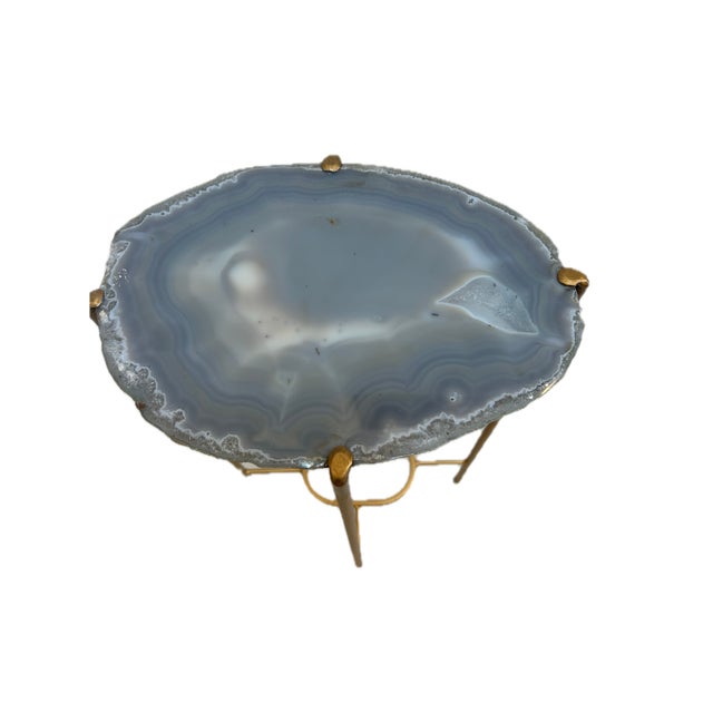 Modern Modern Handcrafted Geode Drinks Table by Hastening Designs For Sale - Image 3 of 7