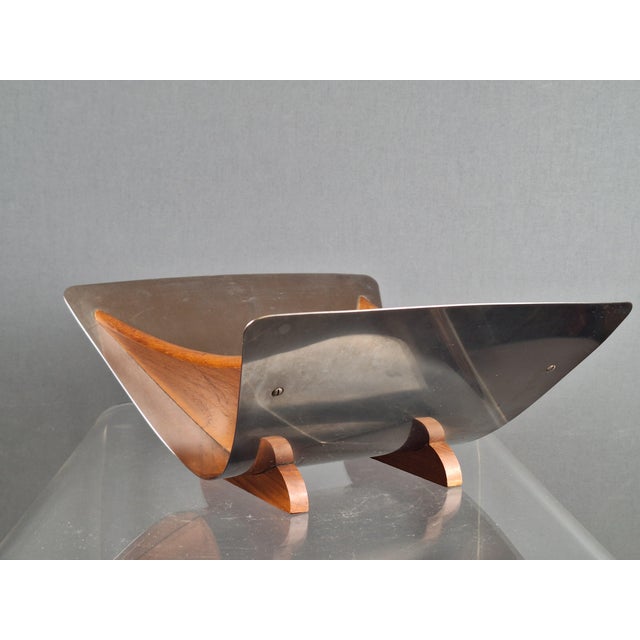 Kalmar Bowl Kalmar in Stainless Steel and Teak from Arthur Salm, 1960s, in Very Good conditions. Designed 1960 to 1969...