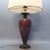 Purple Ceramic Table Lamp with Floral Fabric Lampshade, 1960s For Sale - Image 6 of 15