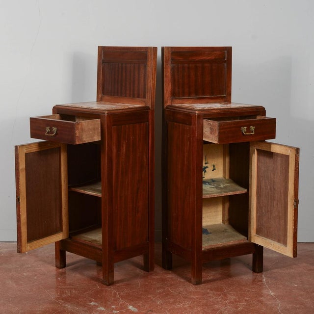 Mahogany Bedside Tables with Liberty Tops, Set of 2 For Sale - Image 11 of 18