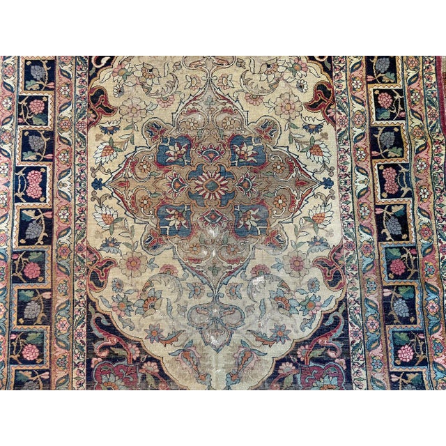 Late 19th Century A Must See 19th Century Signed PersianLavar/Ravar Kirman Rug For Sale - Image 5 of 9